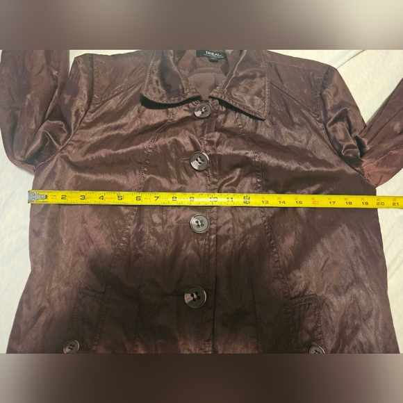 Tribal Coat Jacket  Purple Button Up Sz 10 - Picture 5 of 11